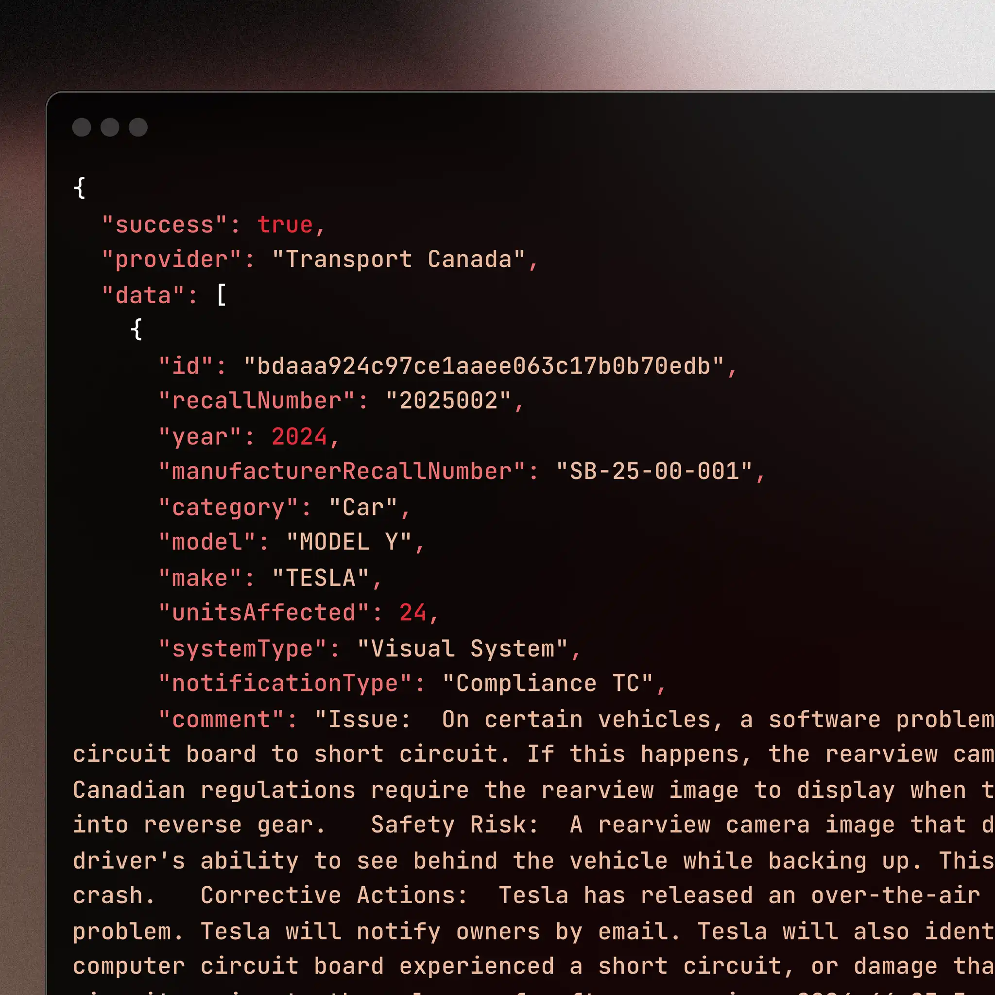 Safety Intelligence API