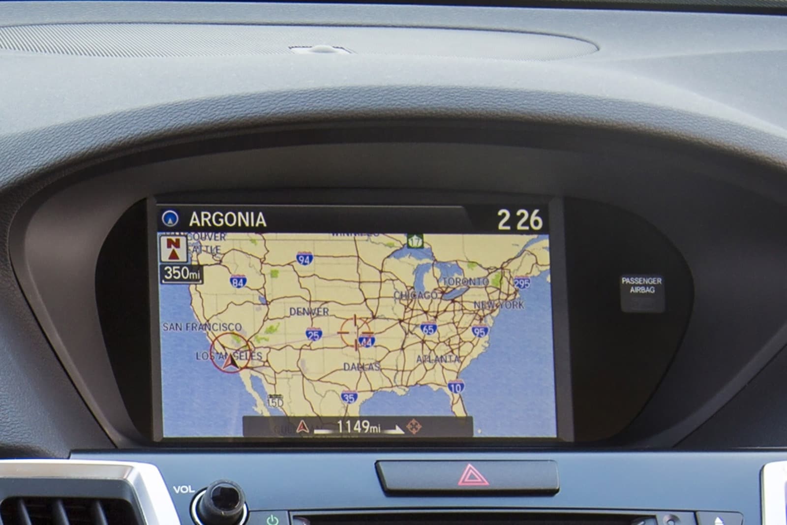 2015 Acura TLX front safety NAVSYS