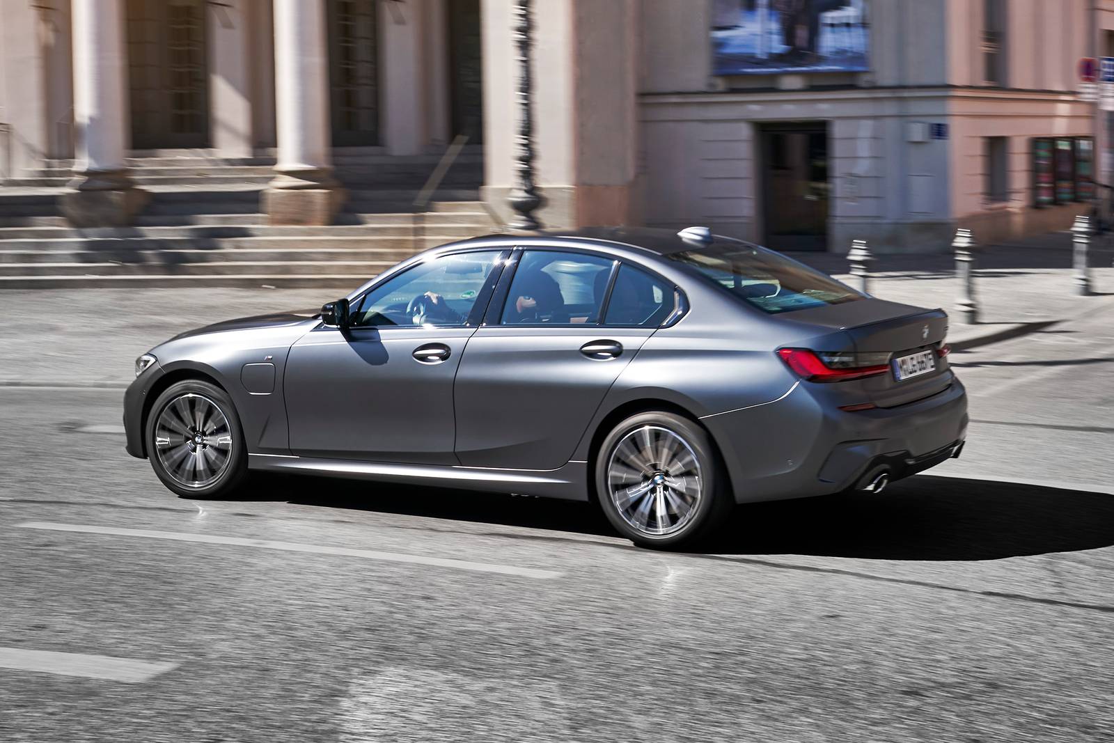BMW 3 Series 330e Sedan Exterior. European Model Shown.