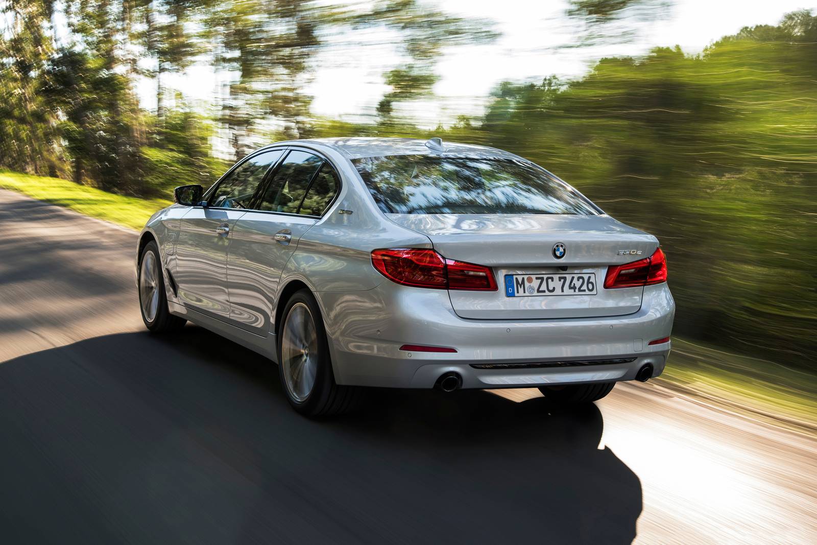 2020 BMW 5 Series 530e Sedan Exterior. Options Shown.