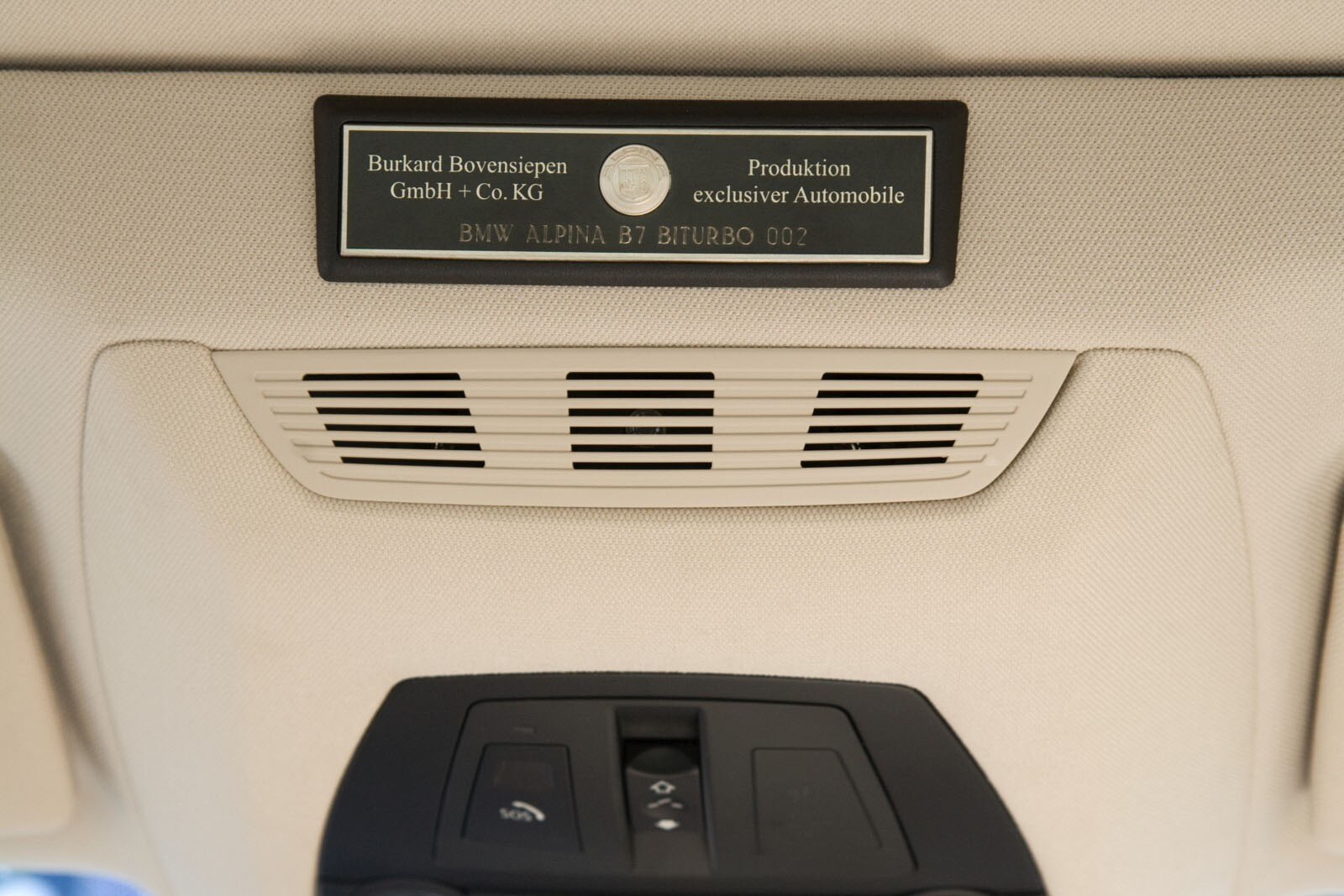 2012 BMW ALPINA B7 interior DETAIL