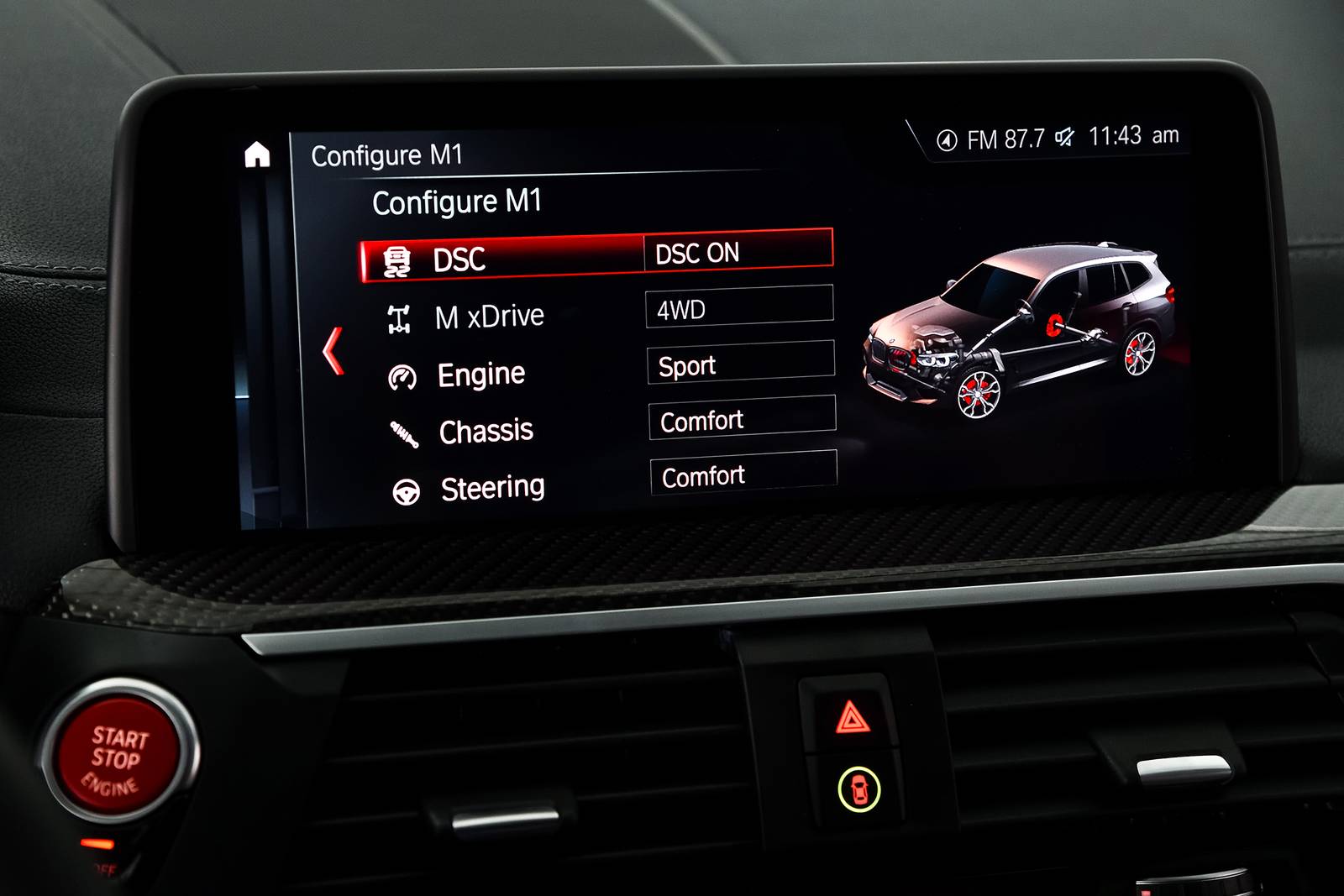 2021 BMW X3 M interior CC