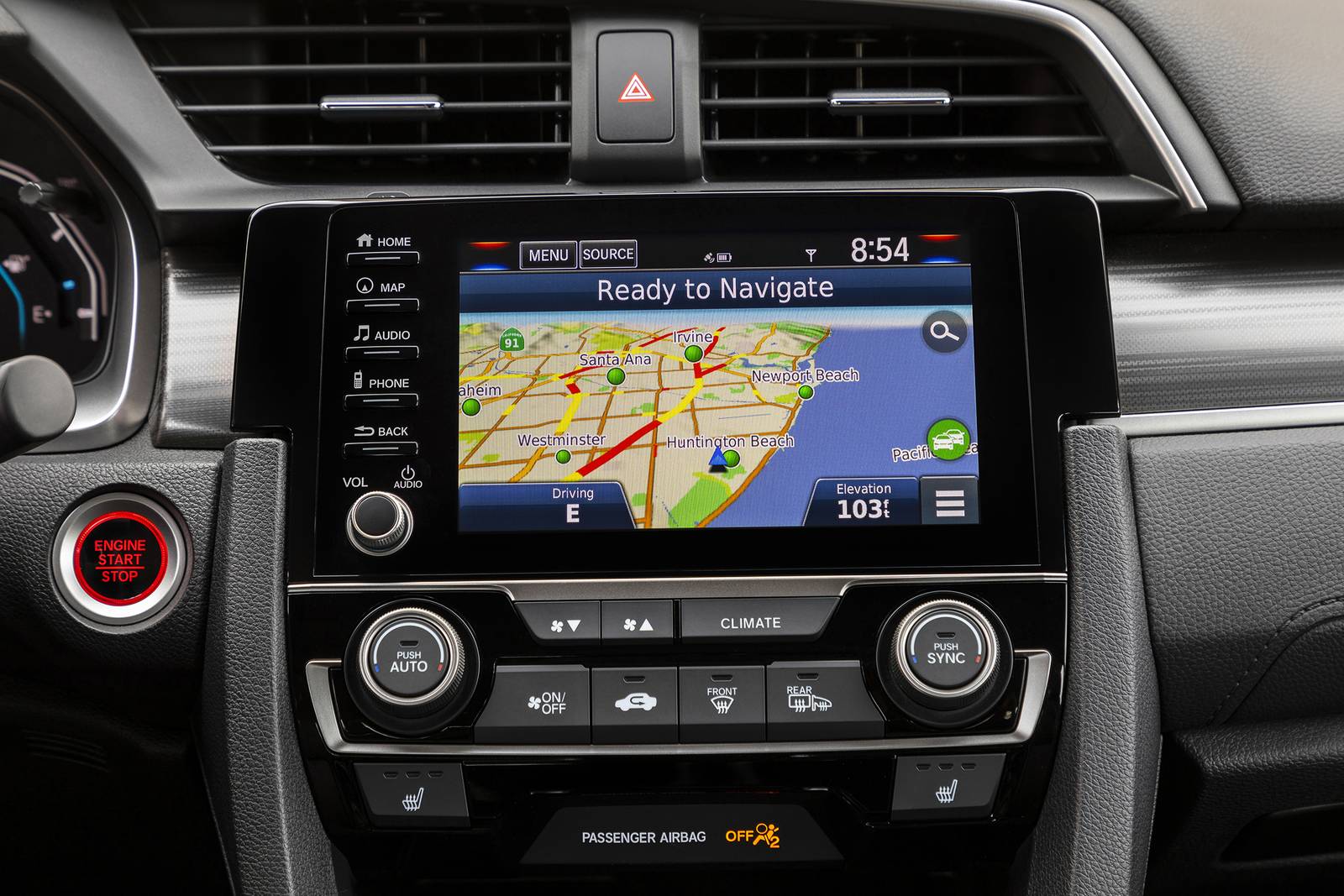 2021 Honda Civic interior NAVSYS