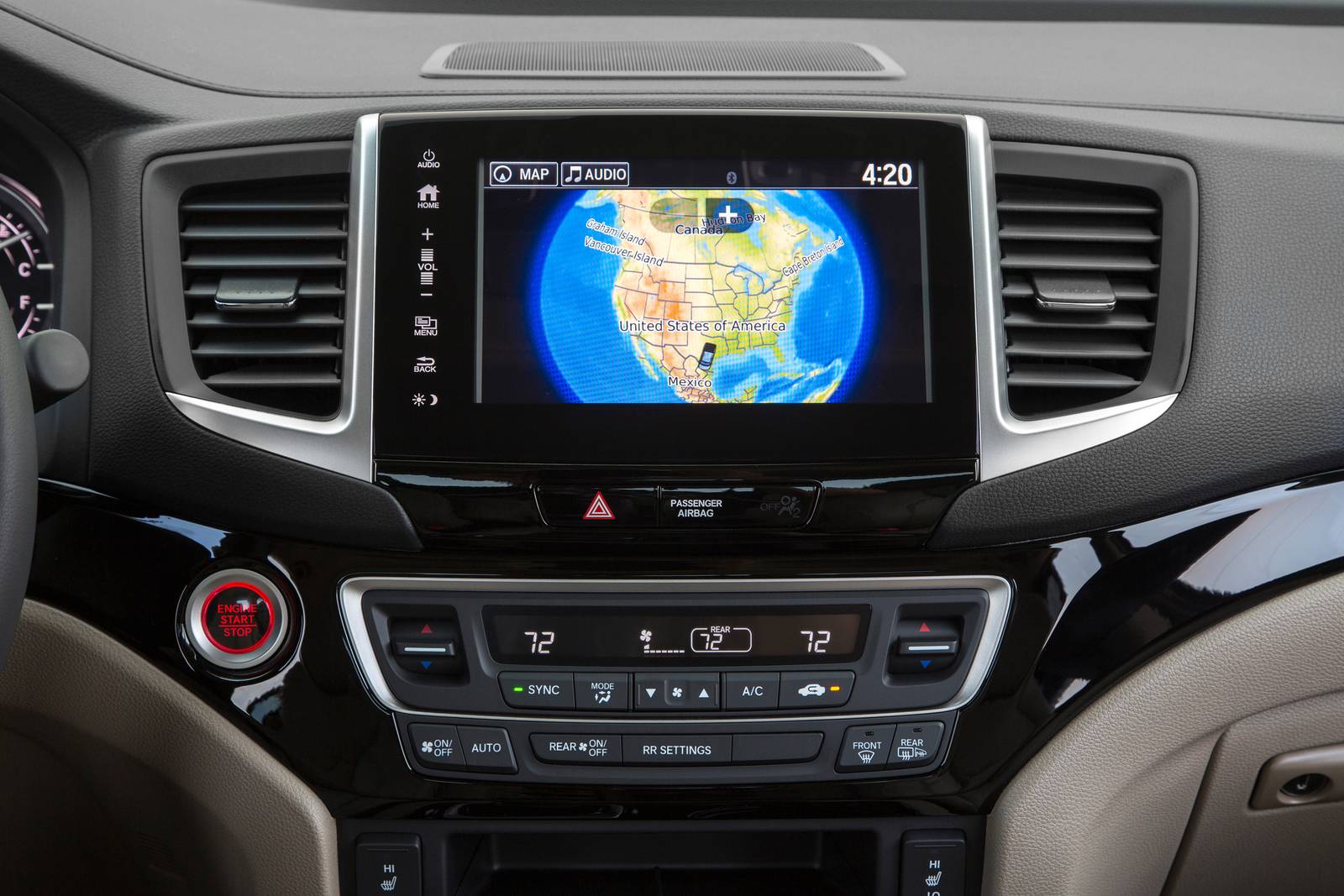 2018 Honda Ridgeline interior NAVSYS