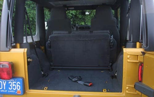 2004 Jeep Wrangler interior CARGO