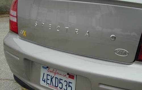 2000 Kia Spectra exterior FBDG