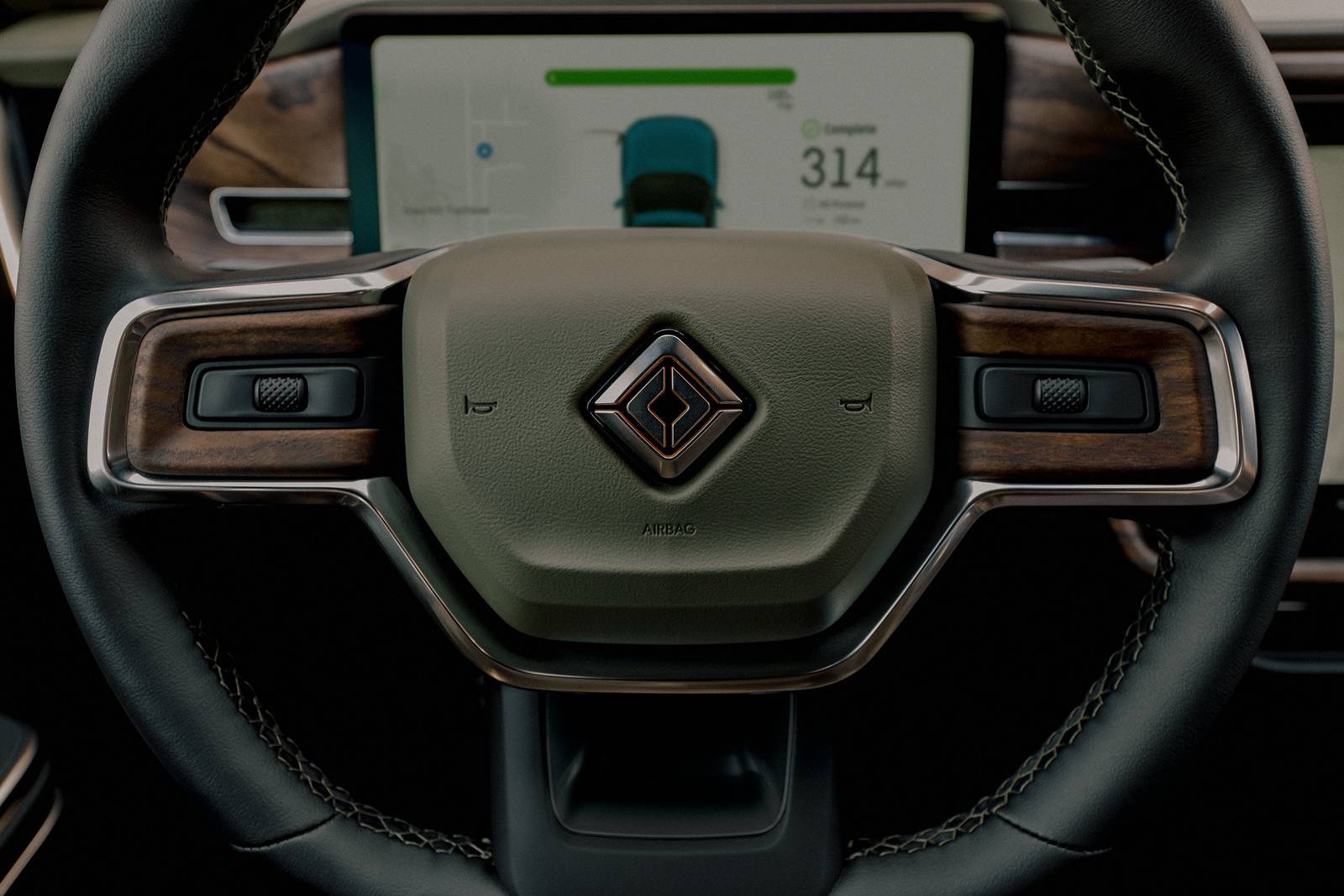 2023 Rivian R1T interior AUXCTRL