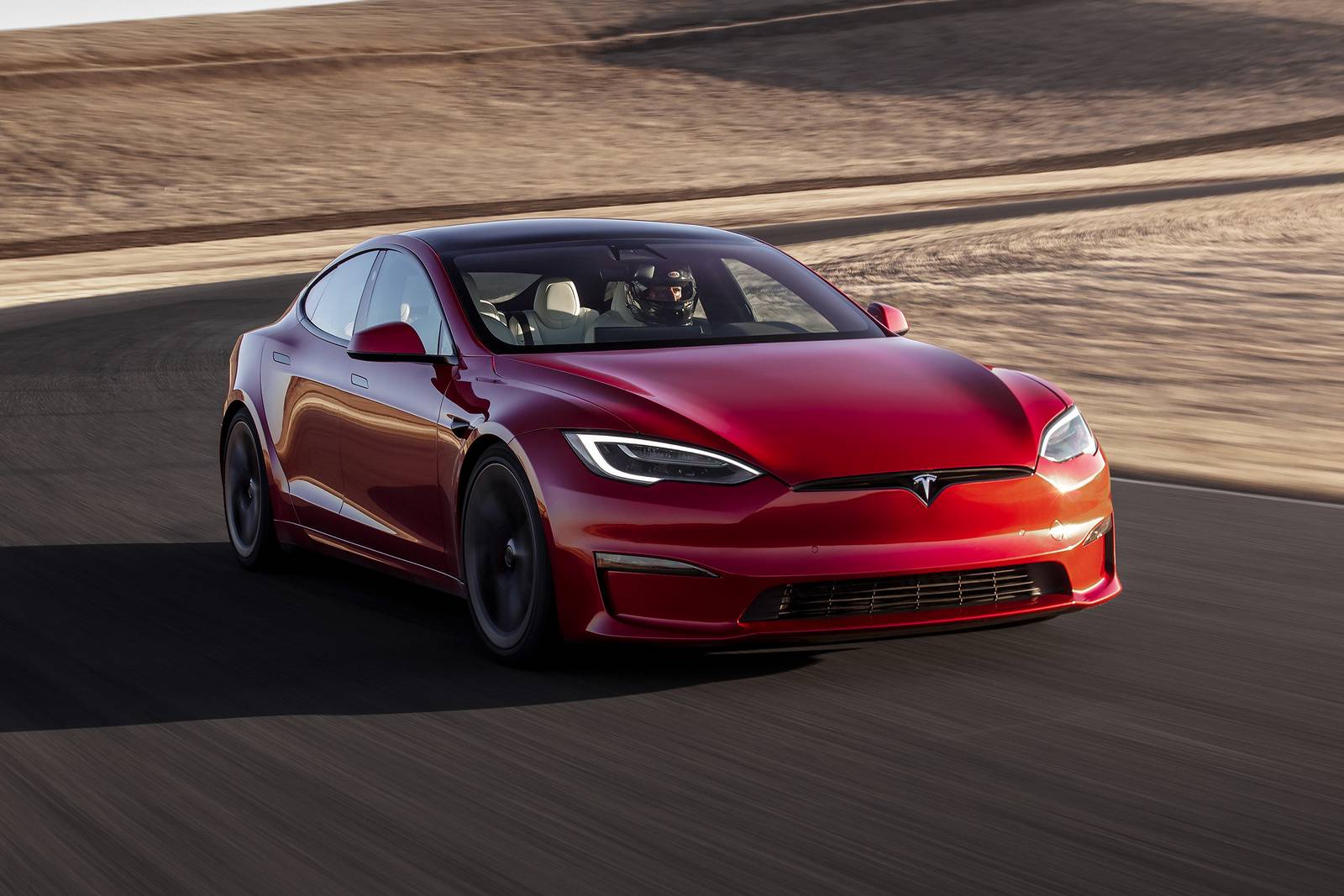 Tesla Model S Plaid Sedan Exterior Shown