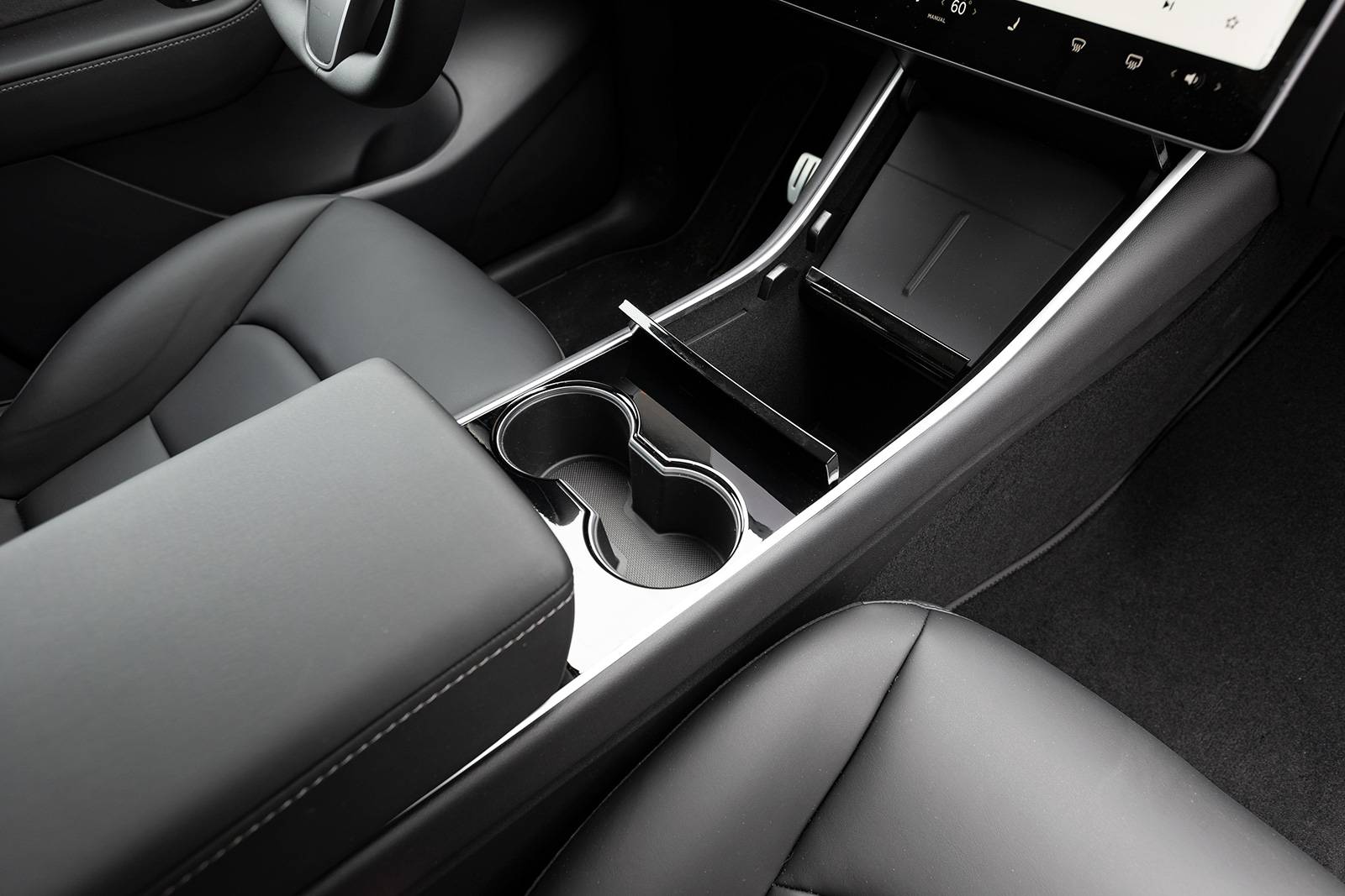 2020 Tesla Model Y interior CUP